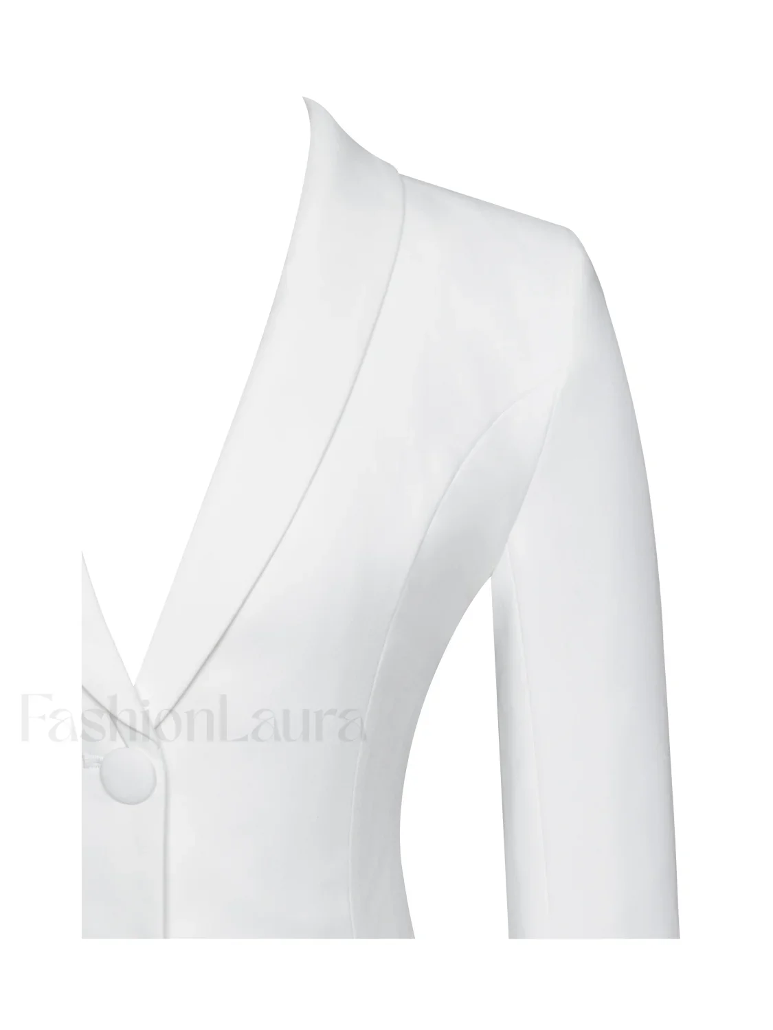 Delia White Blazer Charming Dress with Pleated Detail - Image 14
