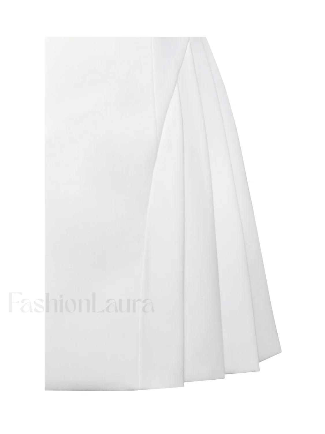 Delia White Blazer Charming Dress with Pleated Detail - Image 15