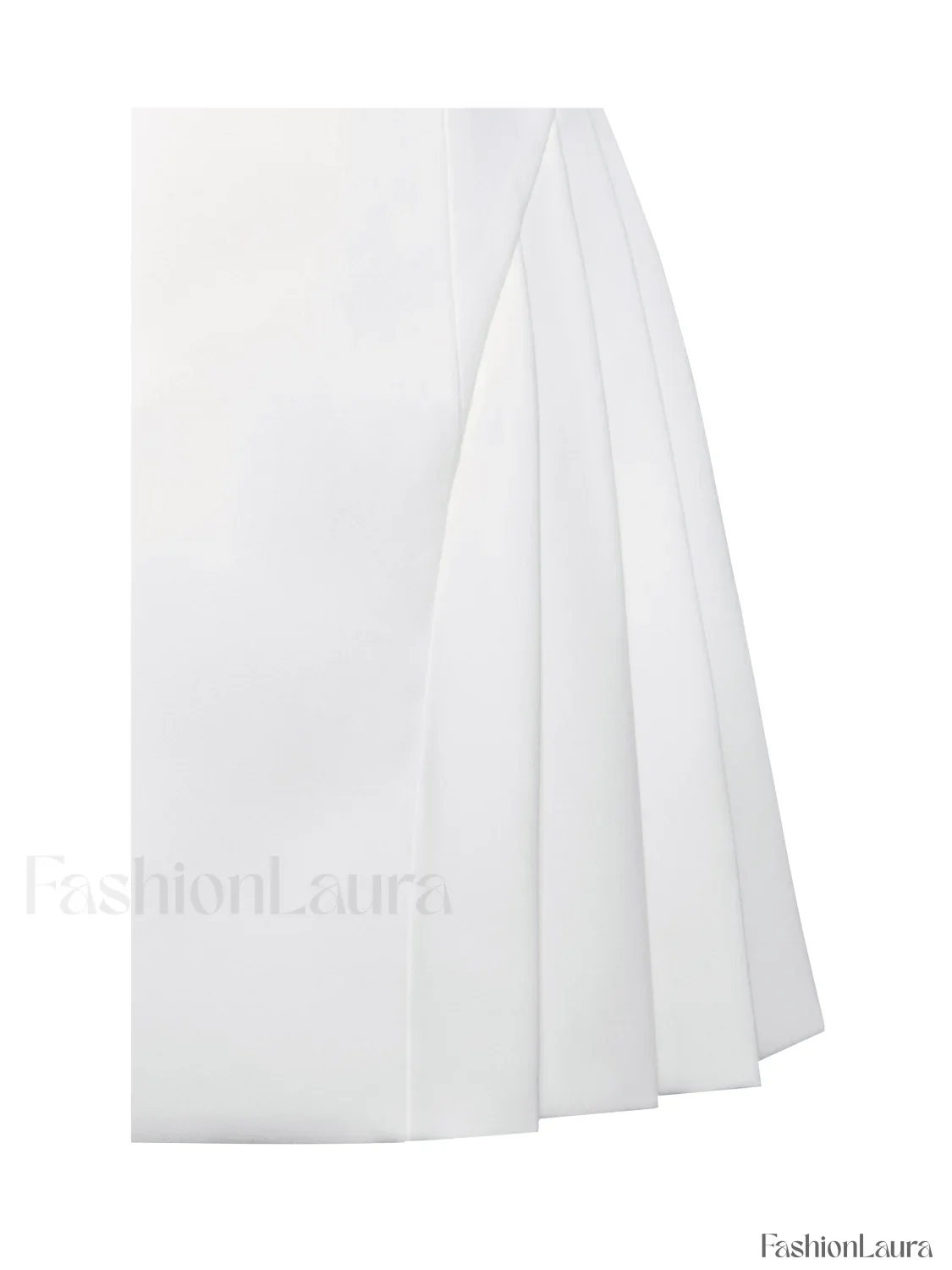 Delia White Blazer Charming Dress with Pleated Detail - Image 16