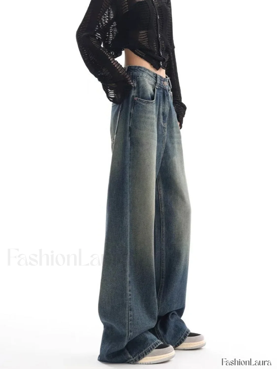 Vintage Wash 90's Trendy Baggy Boyfriend Jeans - Image 22