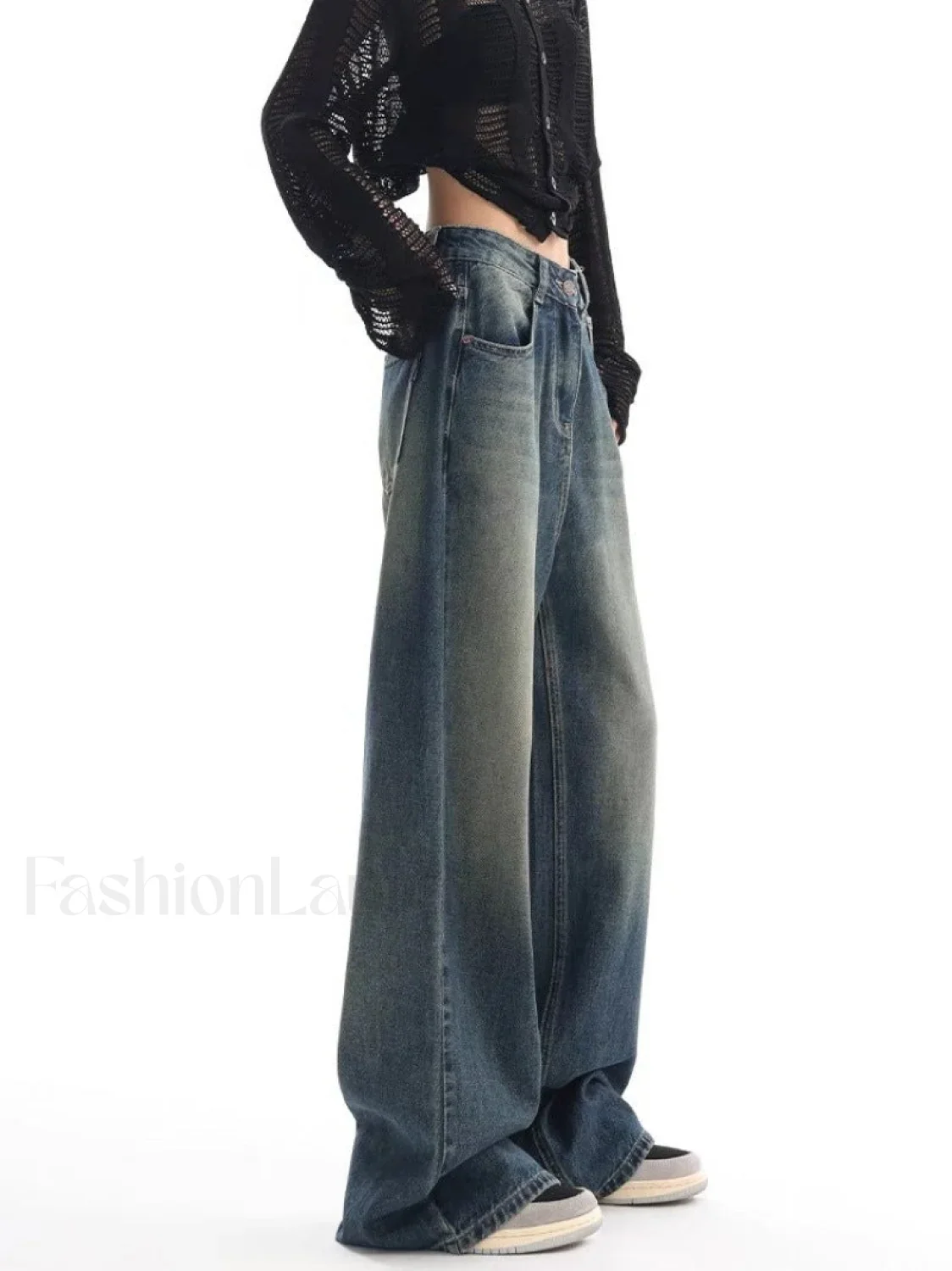 Vintage Wash 90's Trendy Baggy Boyfriend Jeans - Image 5