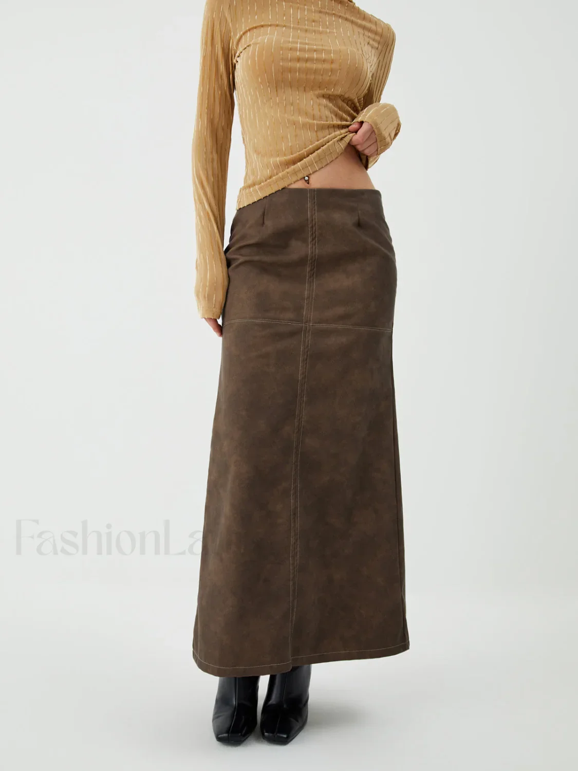 Maillard Washed Graceful Midi Skirt - Image 8