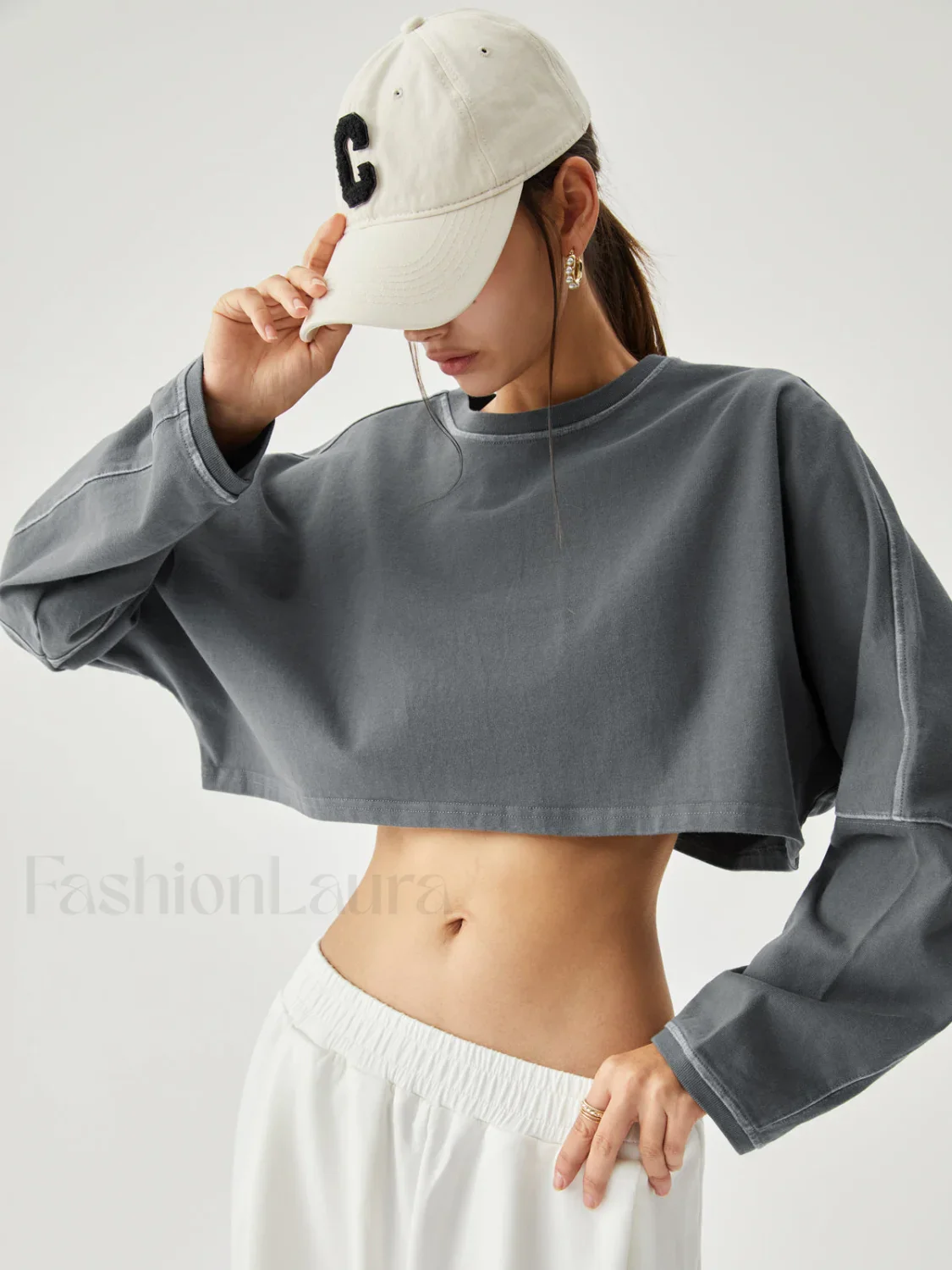 Living Easy Graceful Crop Sweatshirt - Image 2