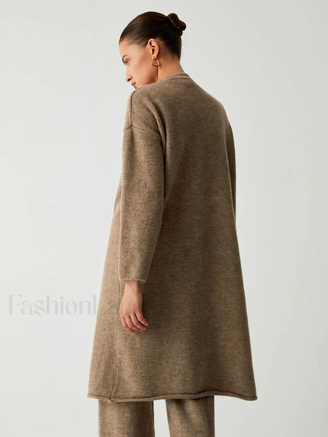 Leisure Long Cardigan Trendy Three Piece Pants Set - Image 13