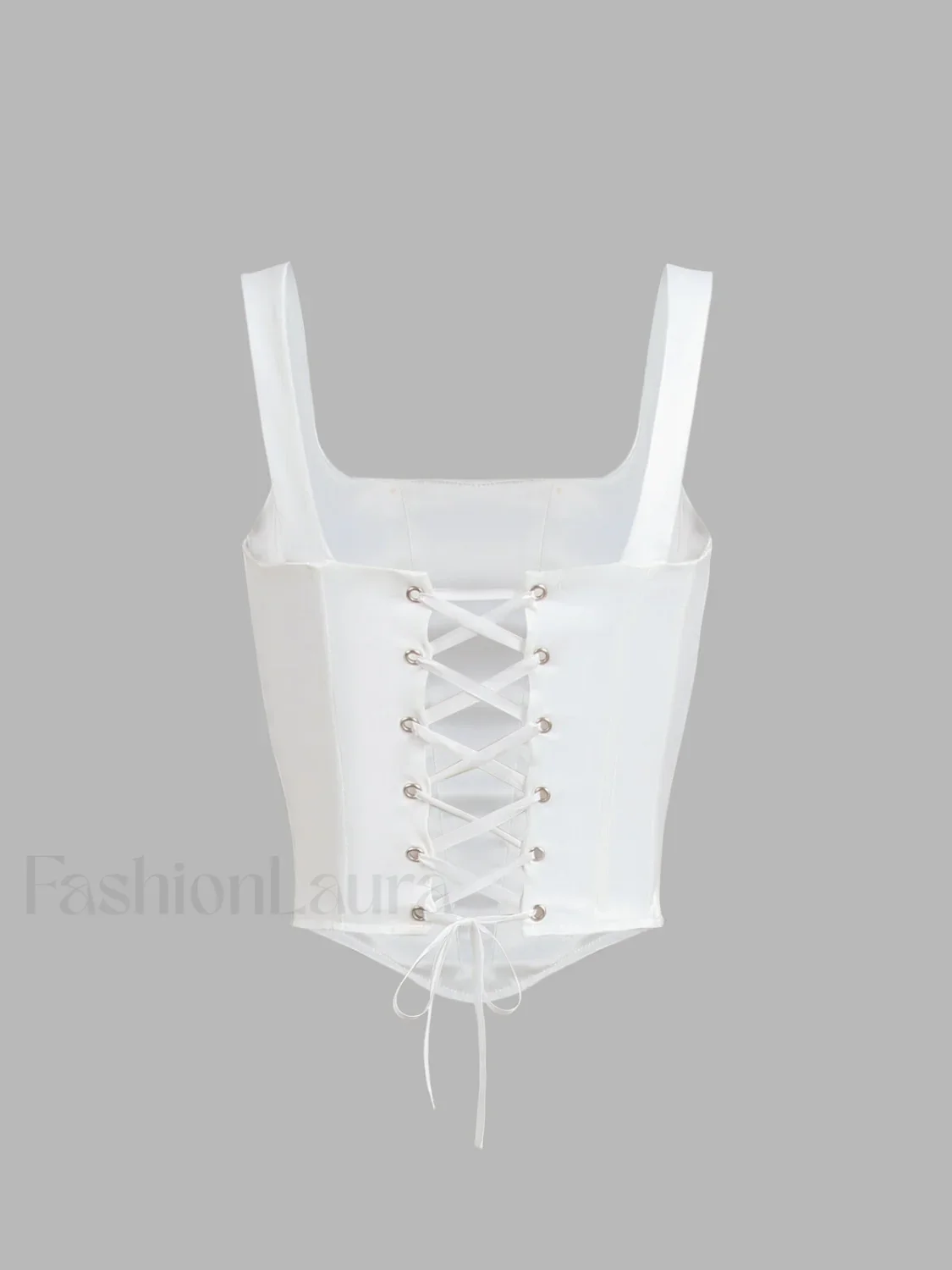 Ivory Glow Tied Trendy Crop Corset Top - Image 10