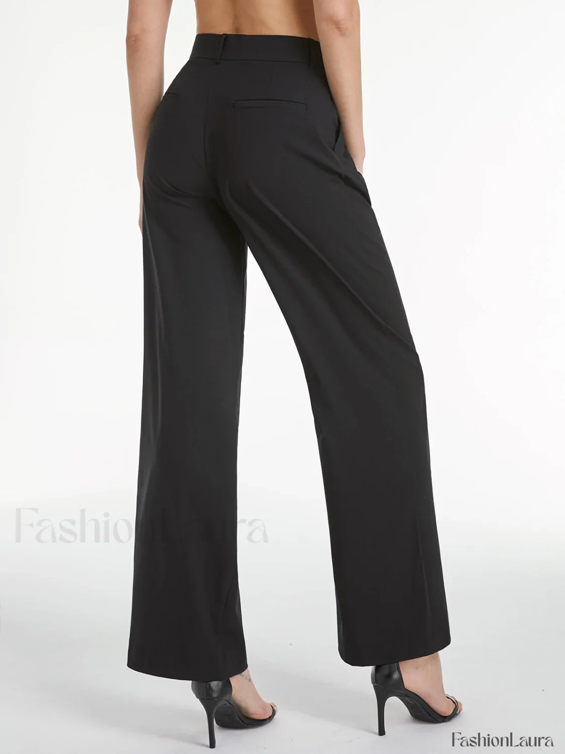 High Waisted Relaxed Trendy Straight Leg Dress Pants - Image 11