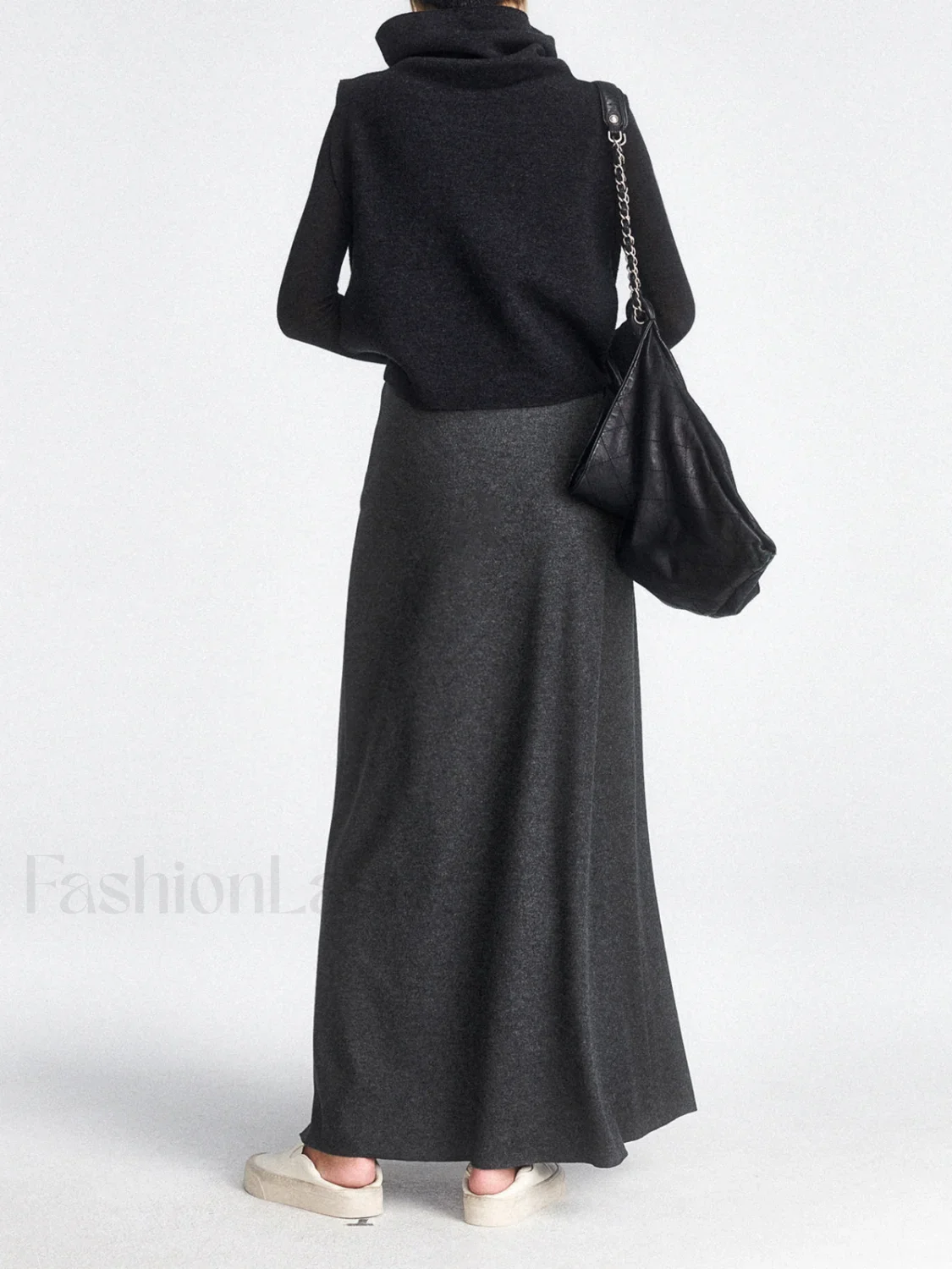 High Waist Graceful Flowy Maxi Skirt - Image 2