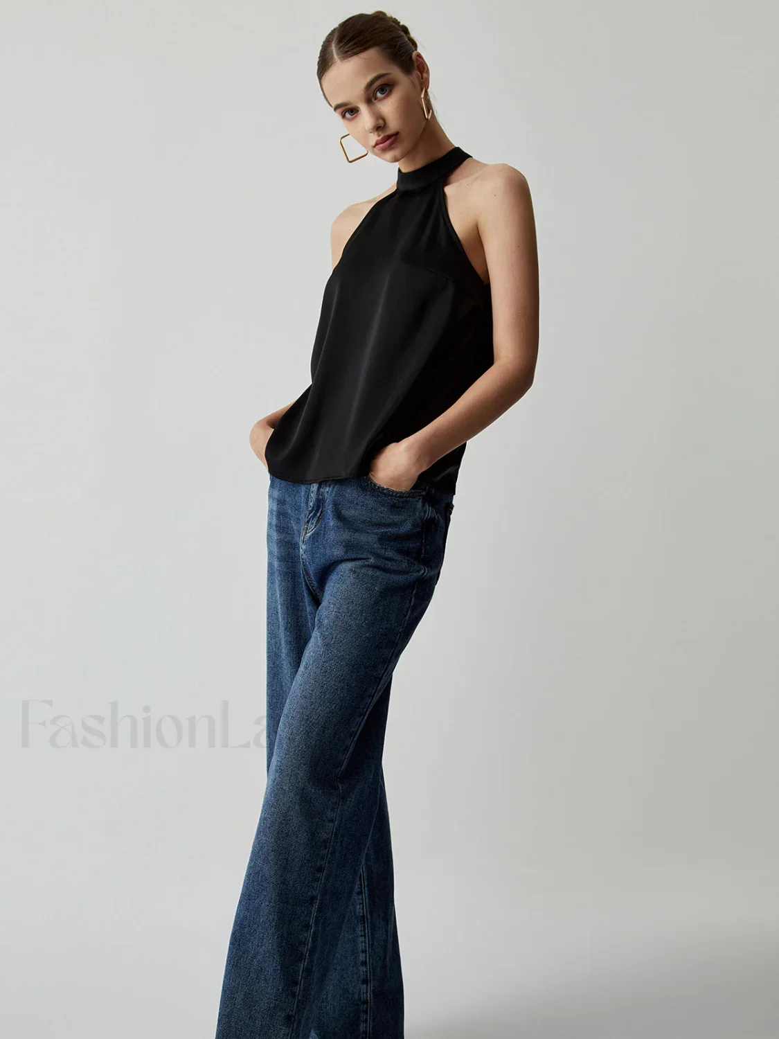 Halter Satin Graceful Tank Top - Image 11
