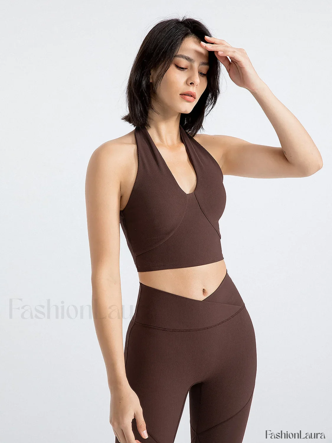 Halter Cropped Graceful Tank Top - Image 25