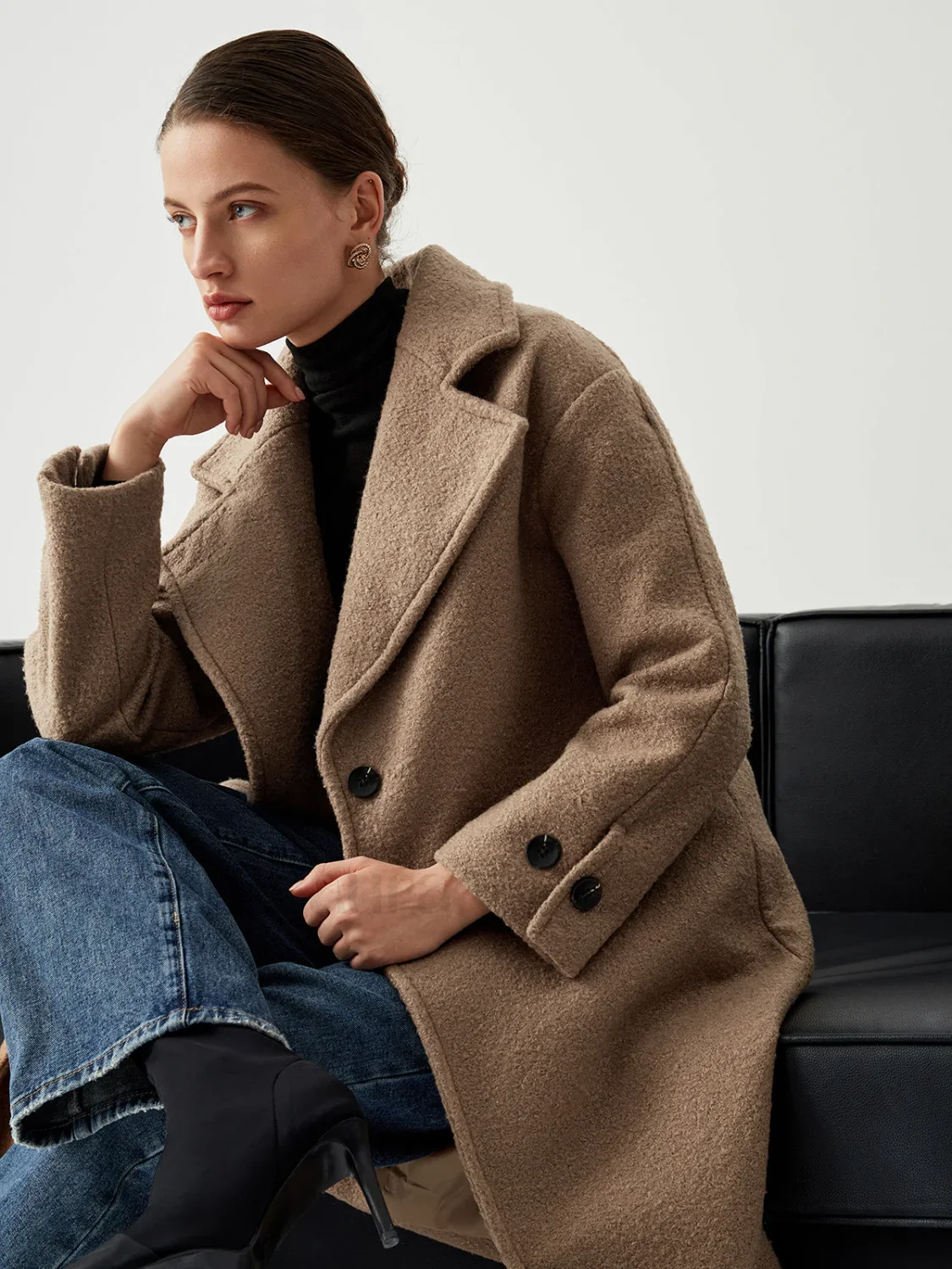 Oversized Charming Wool Coat - Image 12