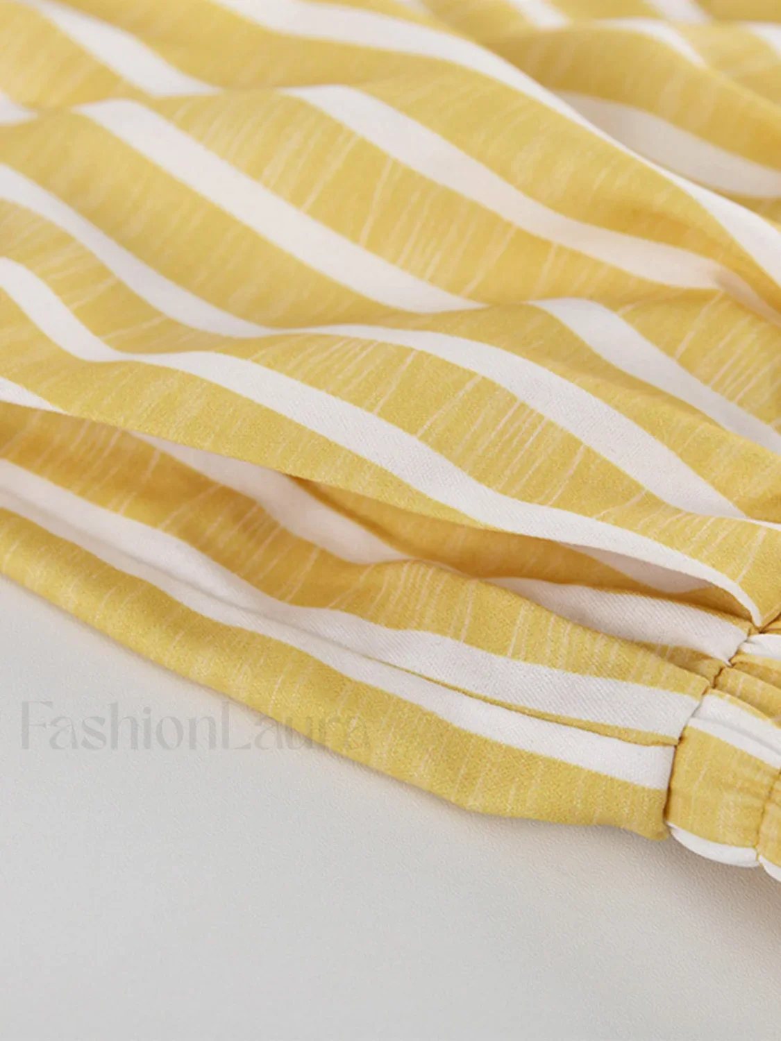 Oversized Knotted Graceful Striped Pants Set - Image 3