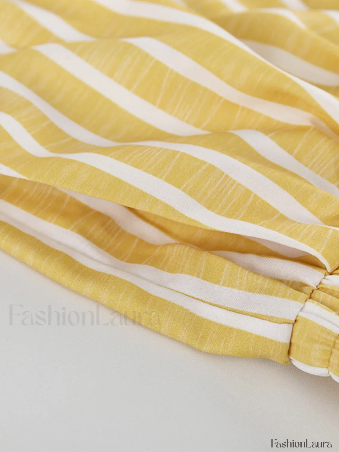 Oversized Knotted Graceful Striped Pants Set - Image 8