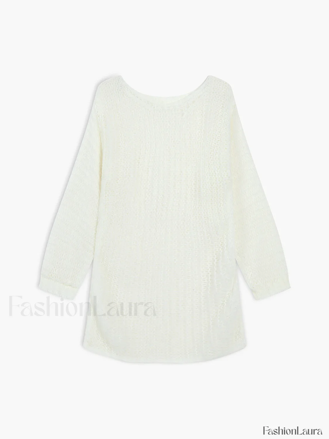 Open Knit Graceful Oversized Sweater - Image 10