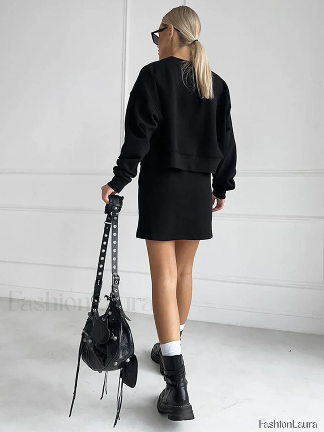 On The Go Trendy Two Piece Skirt Set - Image 11