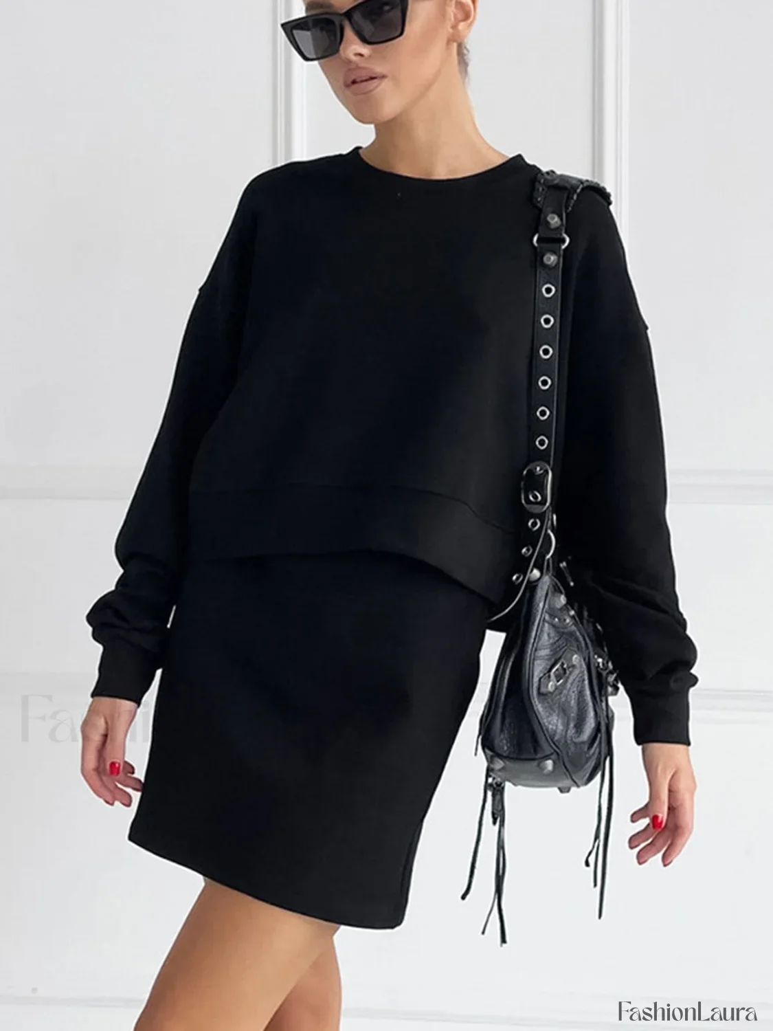 On The Go Trendy Two Piece Skirt Set - Image 12