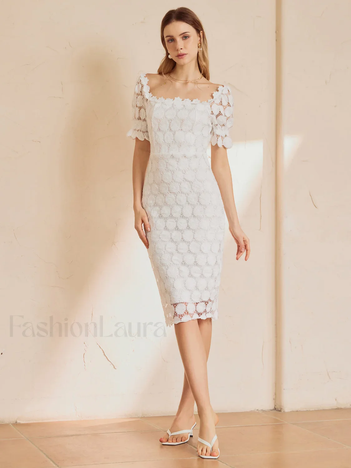Multi Floral Graceful Midi Dress - Image 9