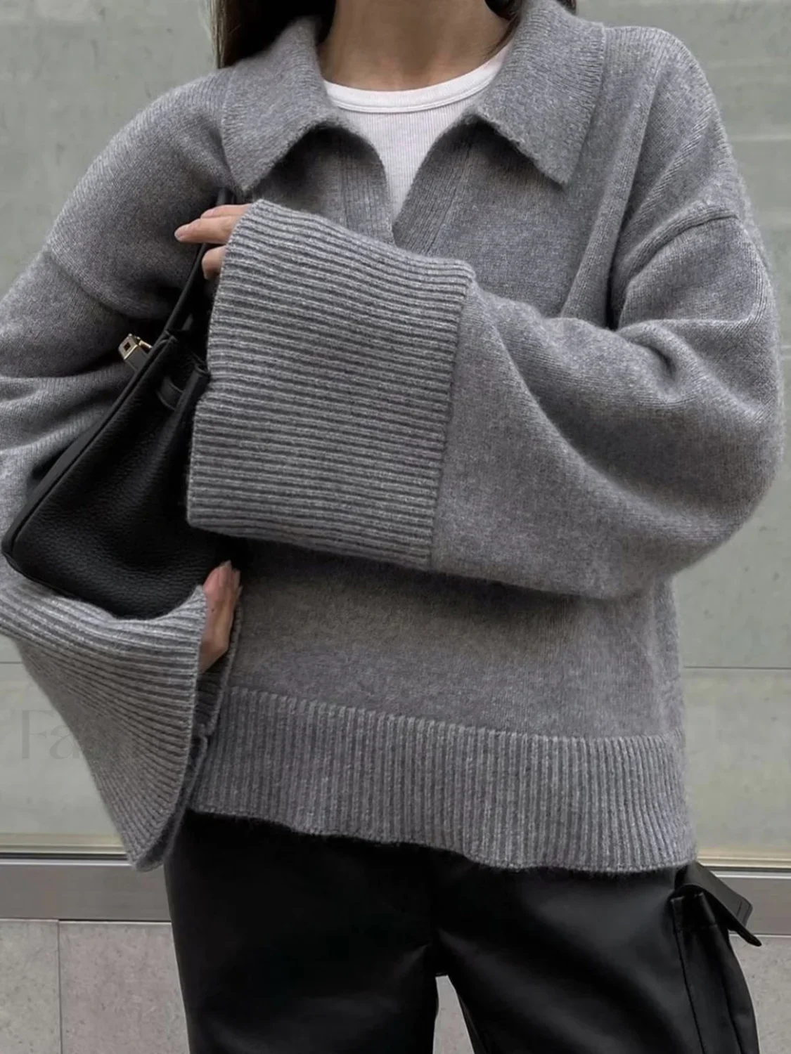 Minimalist Charming Oversized Sweater - Image 10