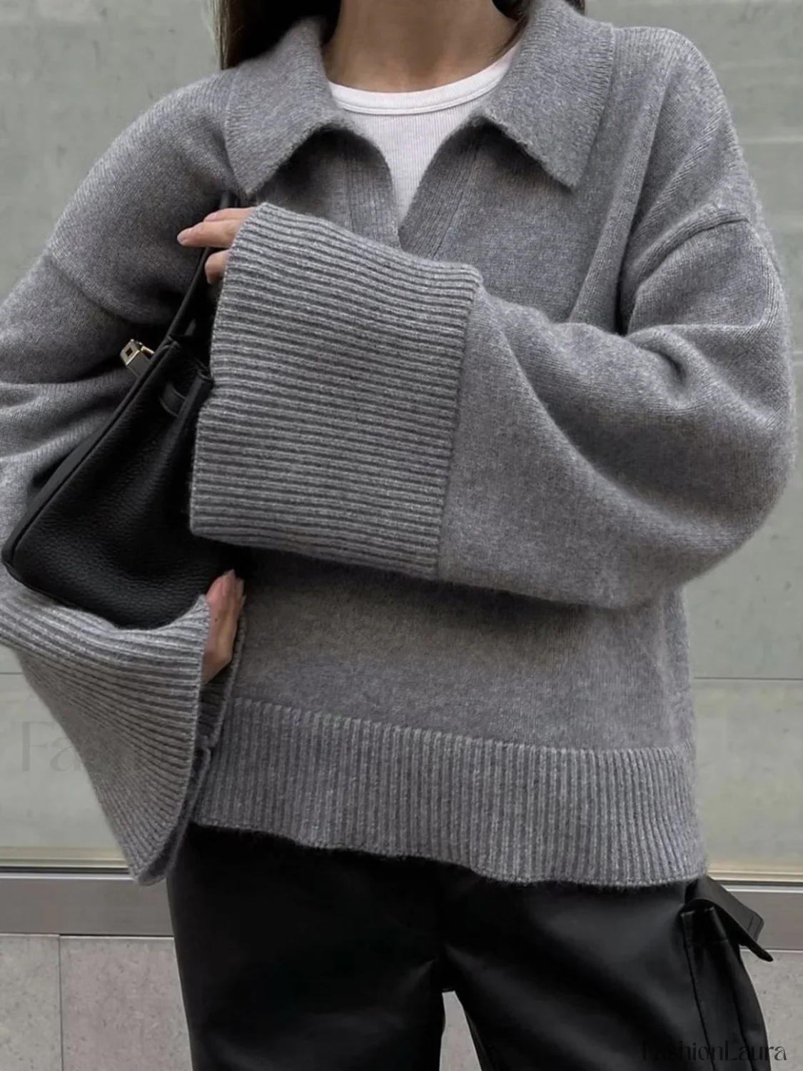 Minimalist Charming Oversized Sweater - Image 15