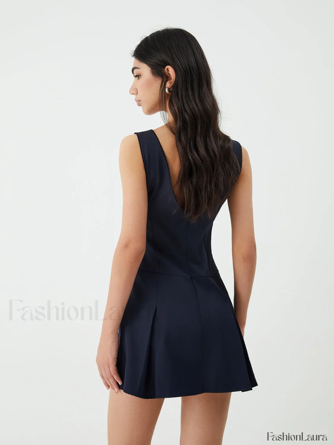 Minimalism V-Neck Graceful Short Dress - Image 11
