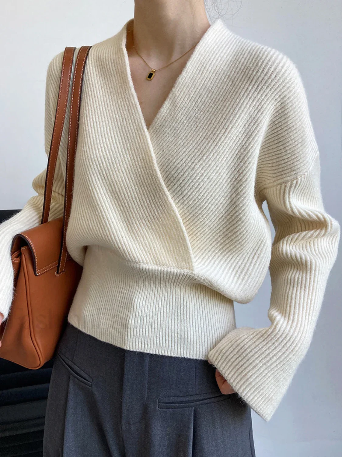 She's Effortless Graceful Wrap Sweater - Image 8