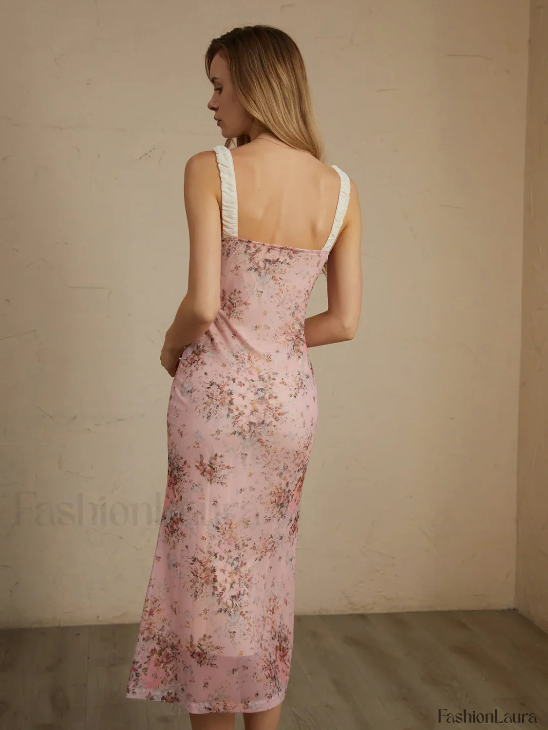 Romantic Floral Graceful Print Midi Dress - Image 14