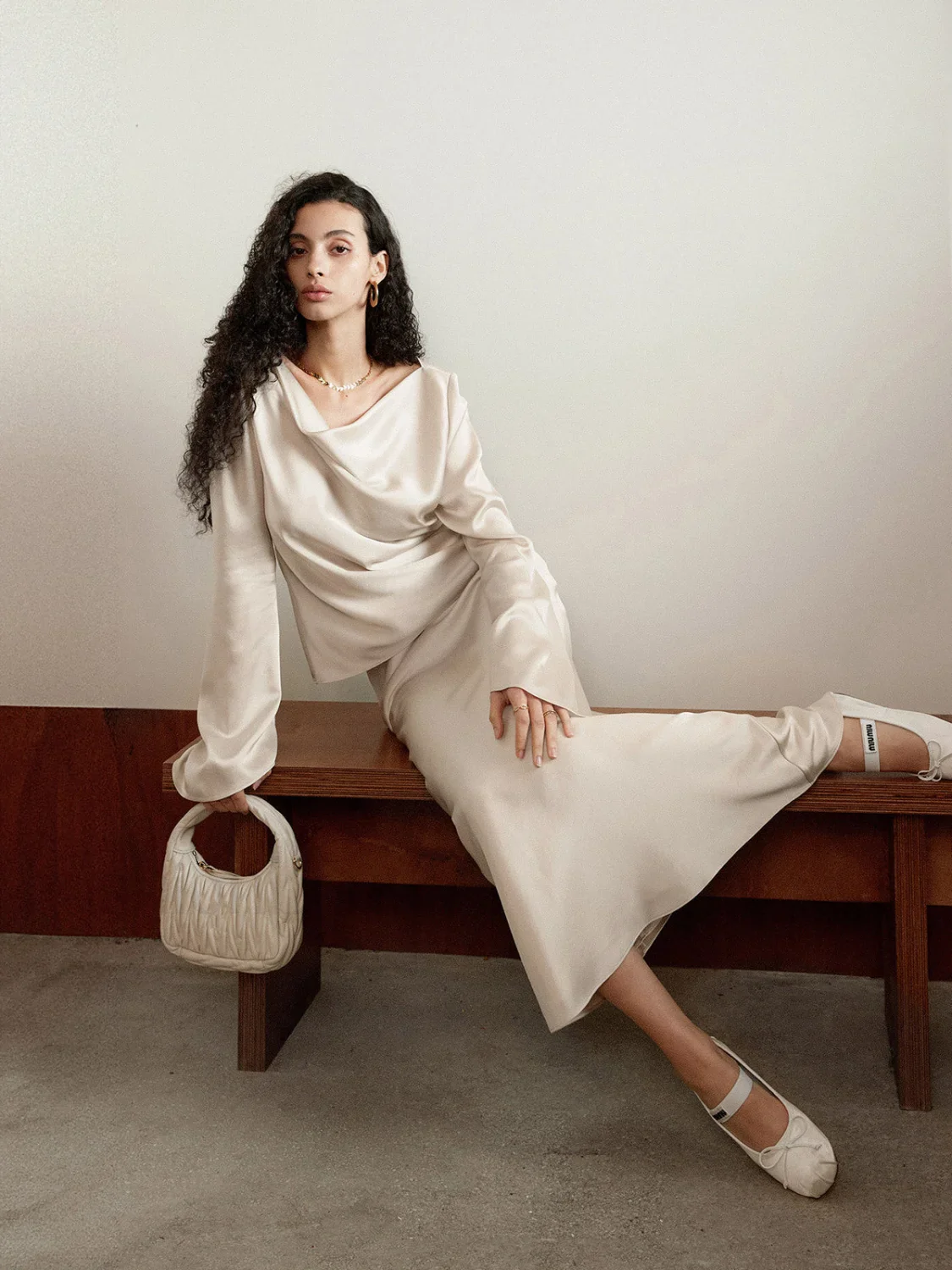 Elegant Cowl Neck Trendy Long Sleeve Blouse - Image 12