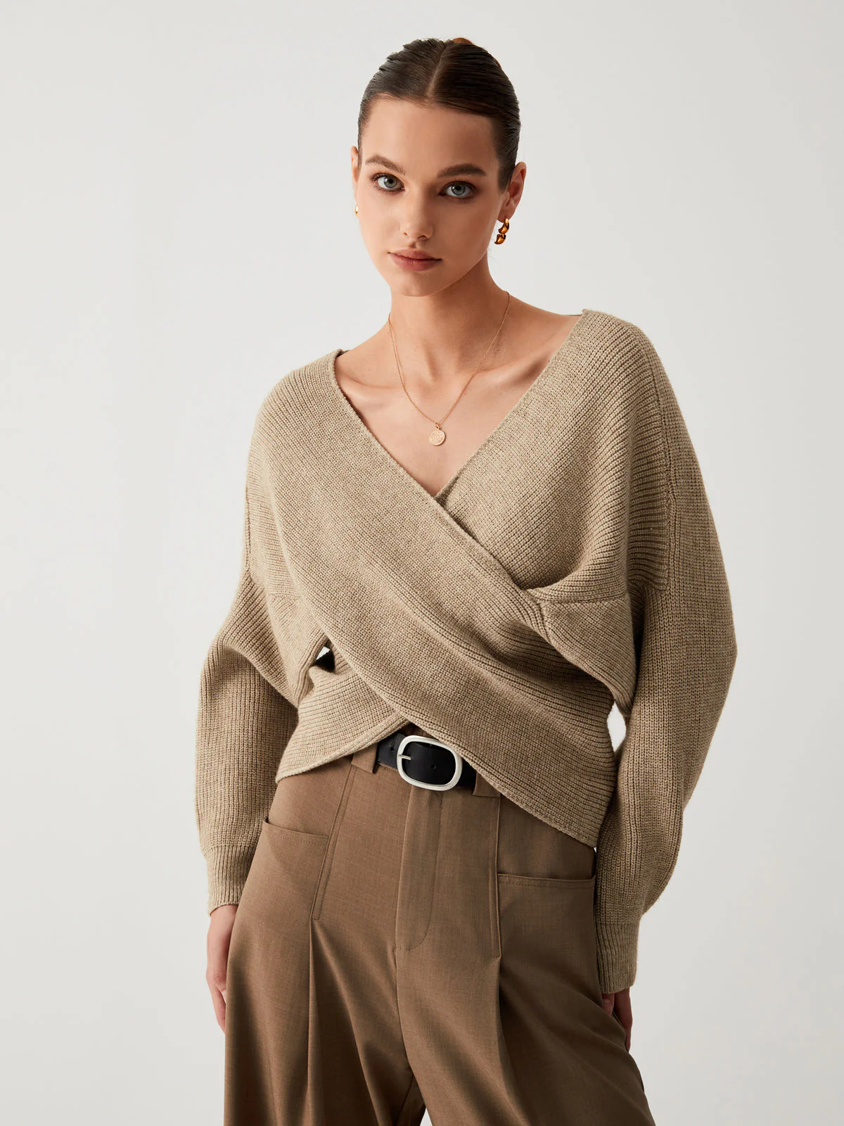 Cross My Heart Trendy Oversized Crop Sweater - Image 20