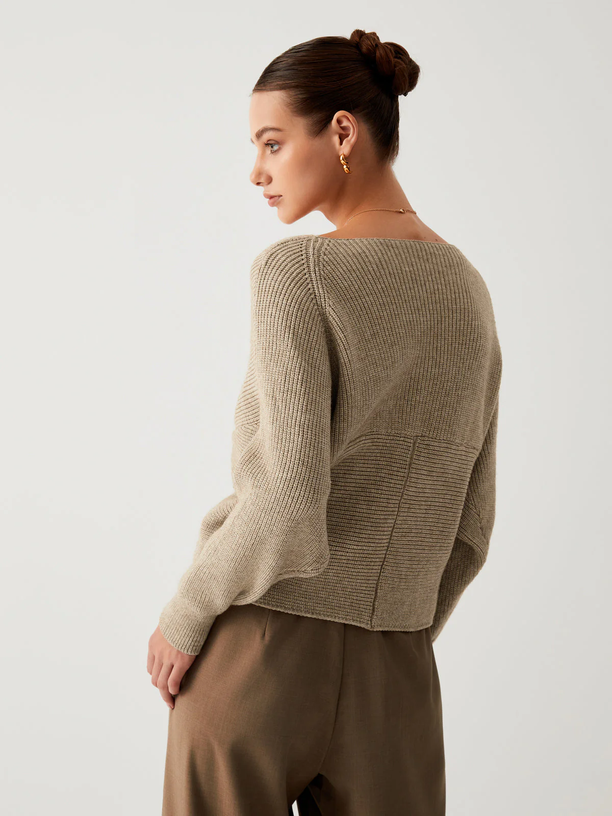Cross My Heart Trendy Oversized Crop Sweater - Image 3