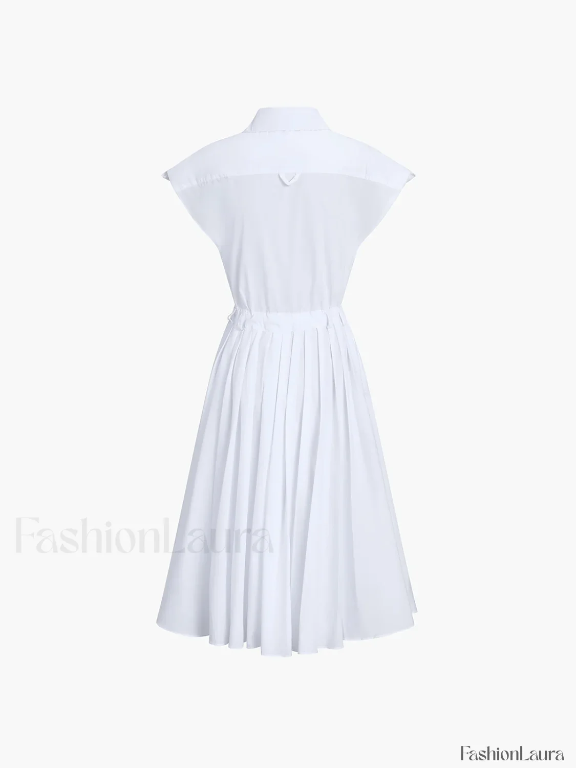 Cotton Blends Sleeveless Trendy Split Midi Dress - Image 15