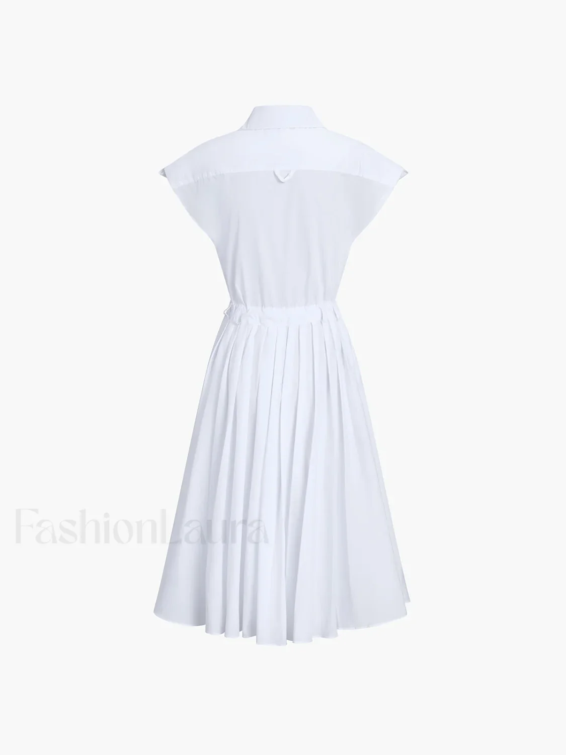Cotton Blends Sleeveless Trendy Split Midi Dress - Image 9