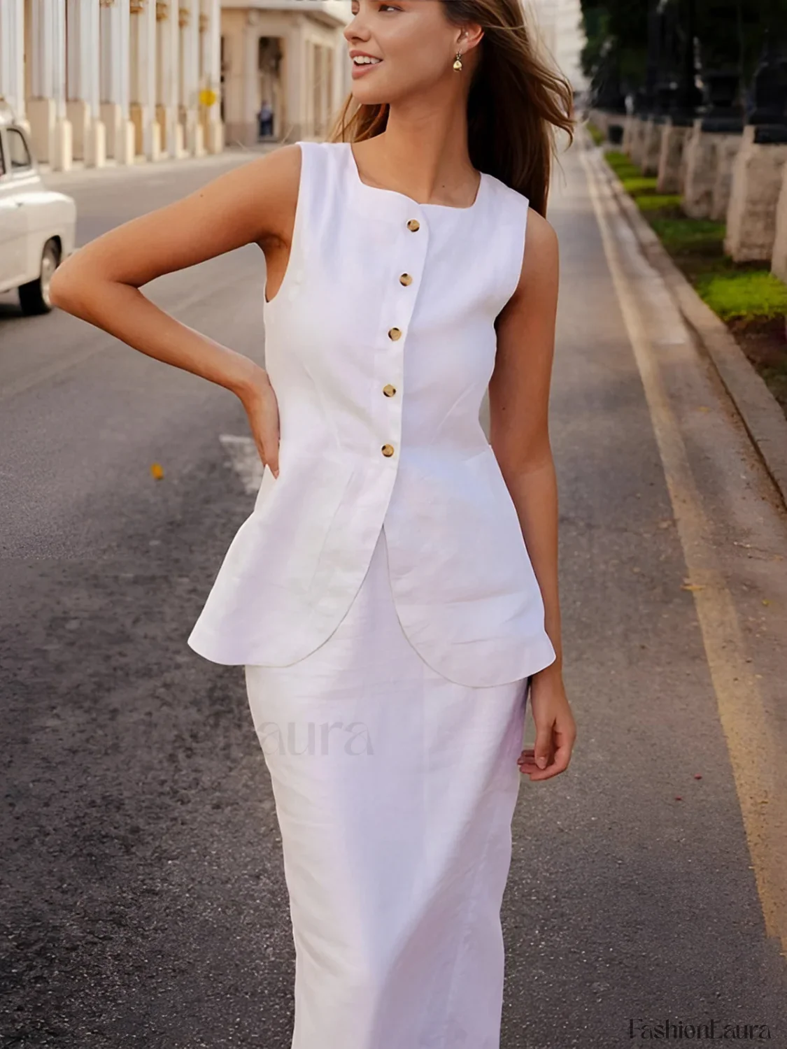 Cotton Blends Graceful Skirt Set - Image 13
