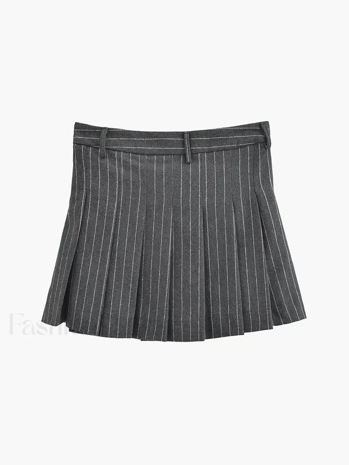 Stripe Pleated Graceful Mini Skirt - Image 2