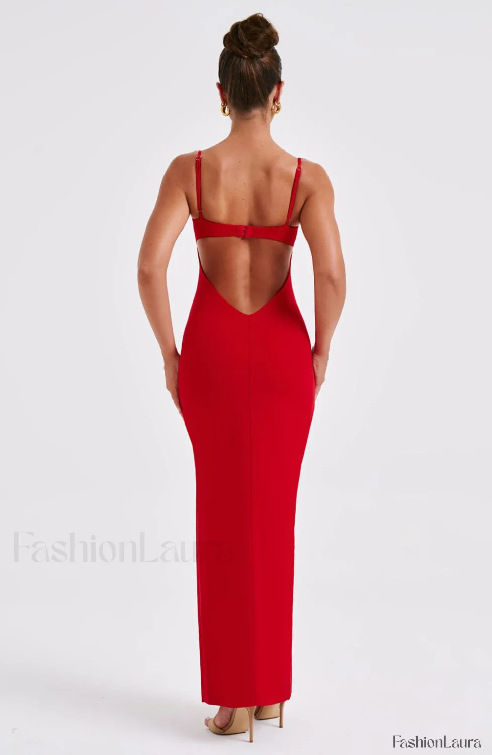 Asteria Maxi Graceful Dress - Red - Image 8