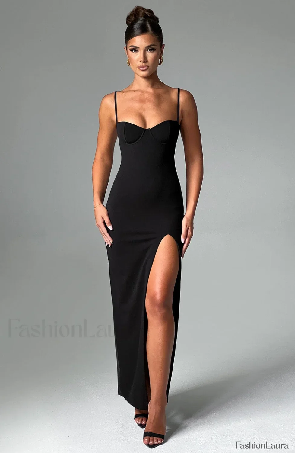 Asteria Maxi Graceful Dress - Black - Image 14