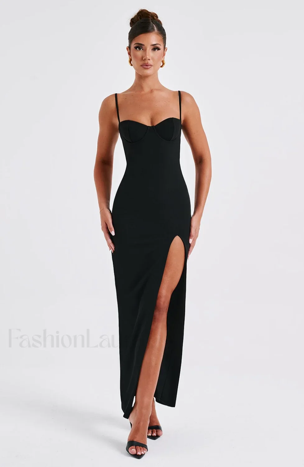 Asteria Maxi Graceful Dress - Black - Image 5