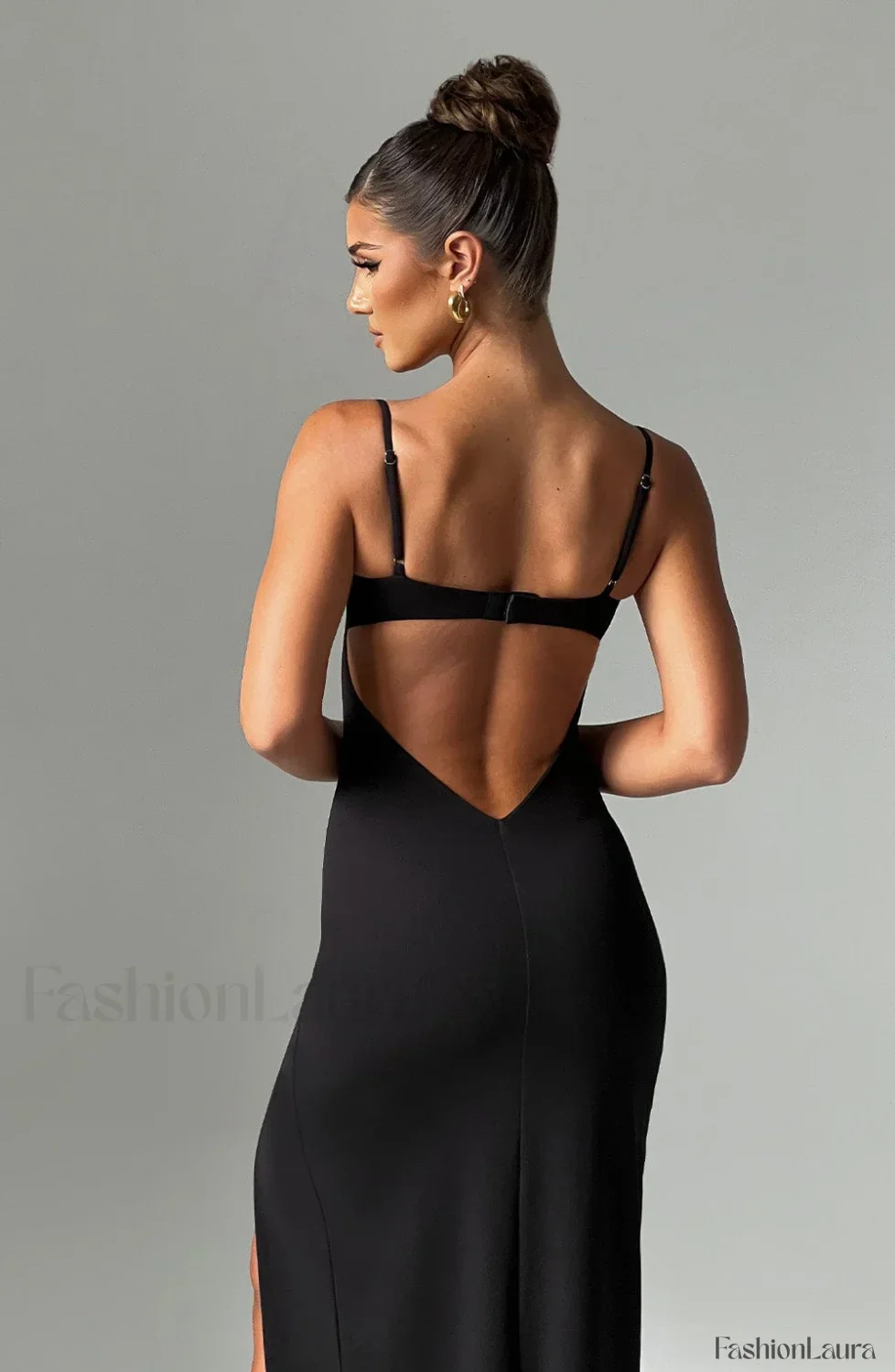 Asteria Maxi Graceful Dress - Black - Image 8
