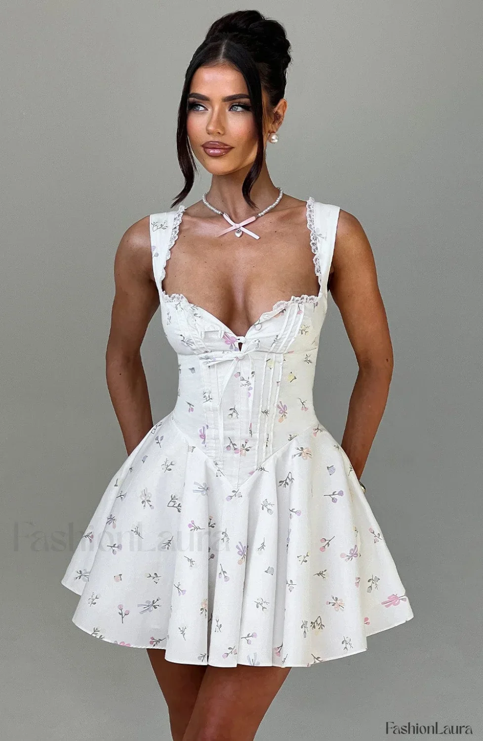 Antonella Mini Dress Trendy - Multi Floral Print - Image 10
