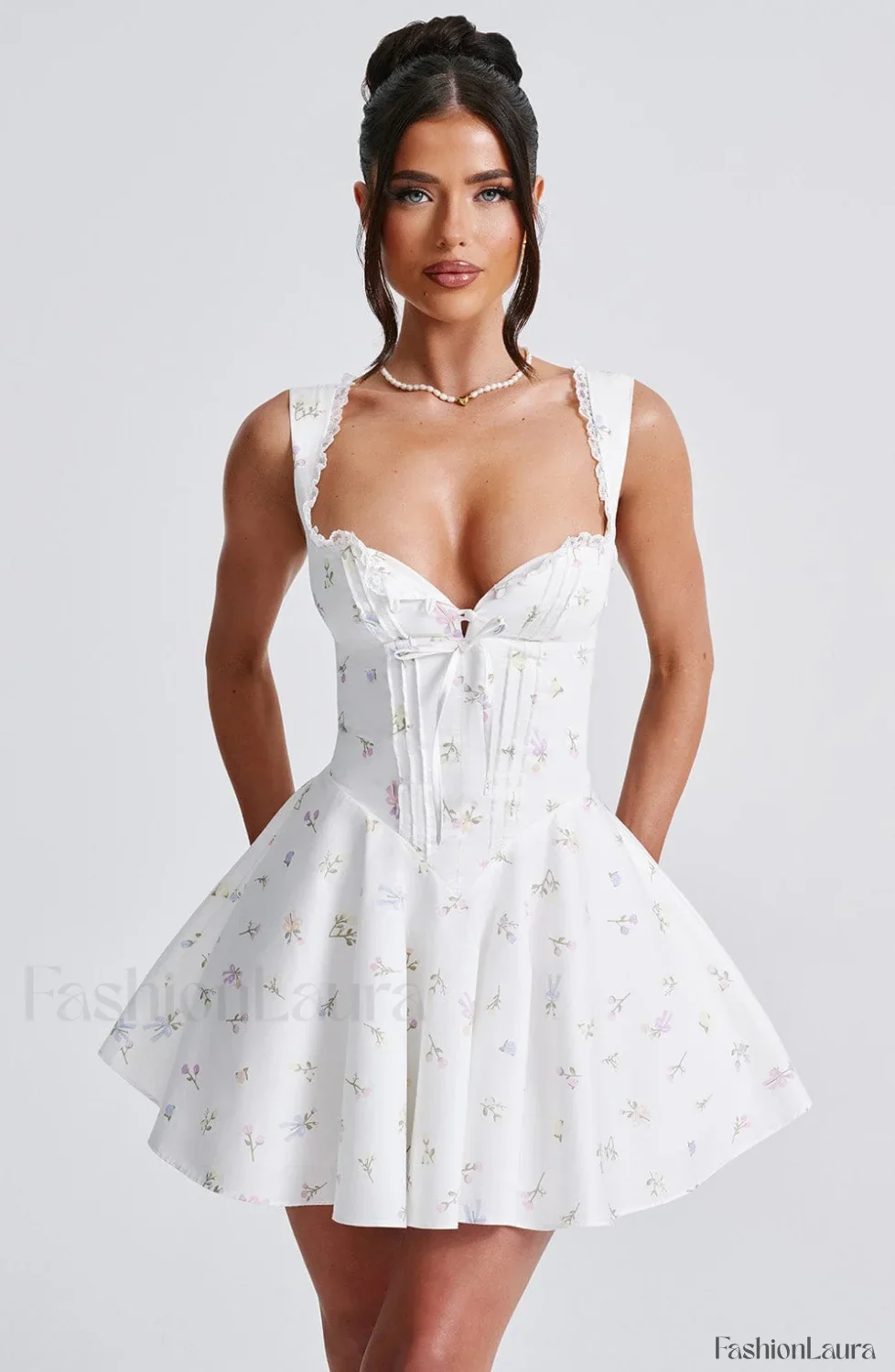 Antonella Mini Dress Trendy - Multi Floral Print - Image 11