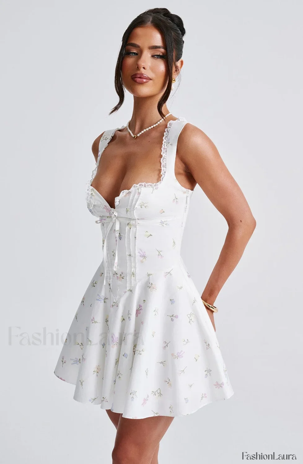 Antonella Mini Dress Trendy - Multi Floral Print - Image 13
