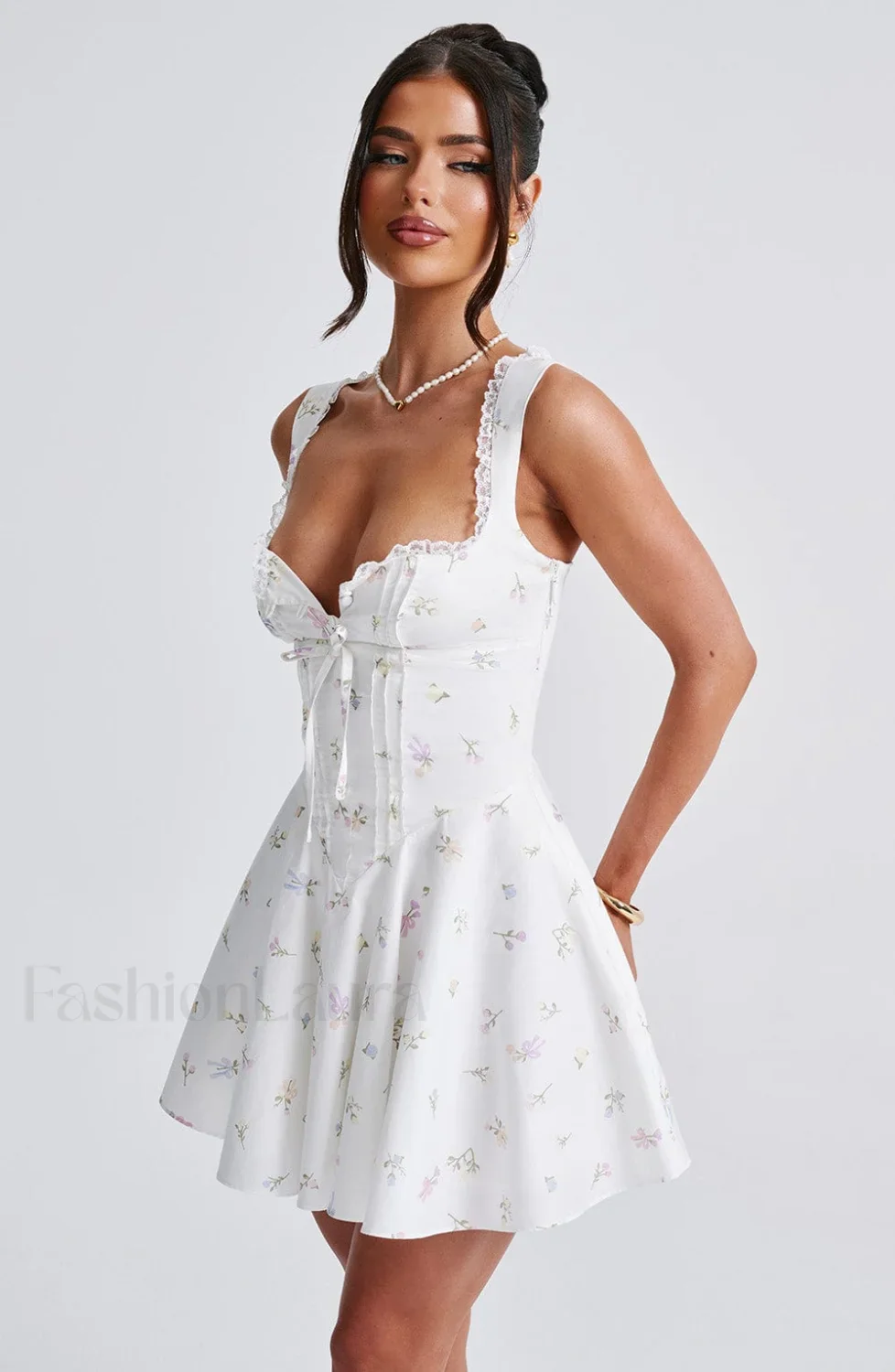 Antonella Mini Dress Trendy - Multi Floral Print - Image 6