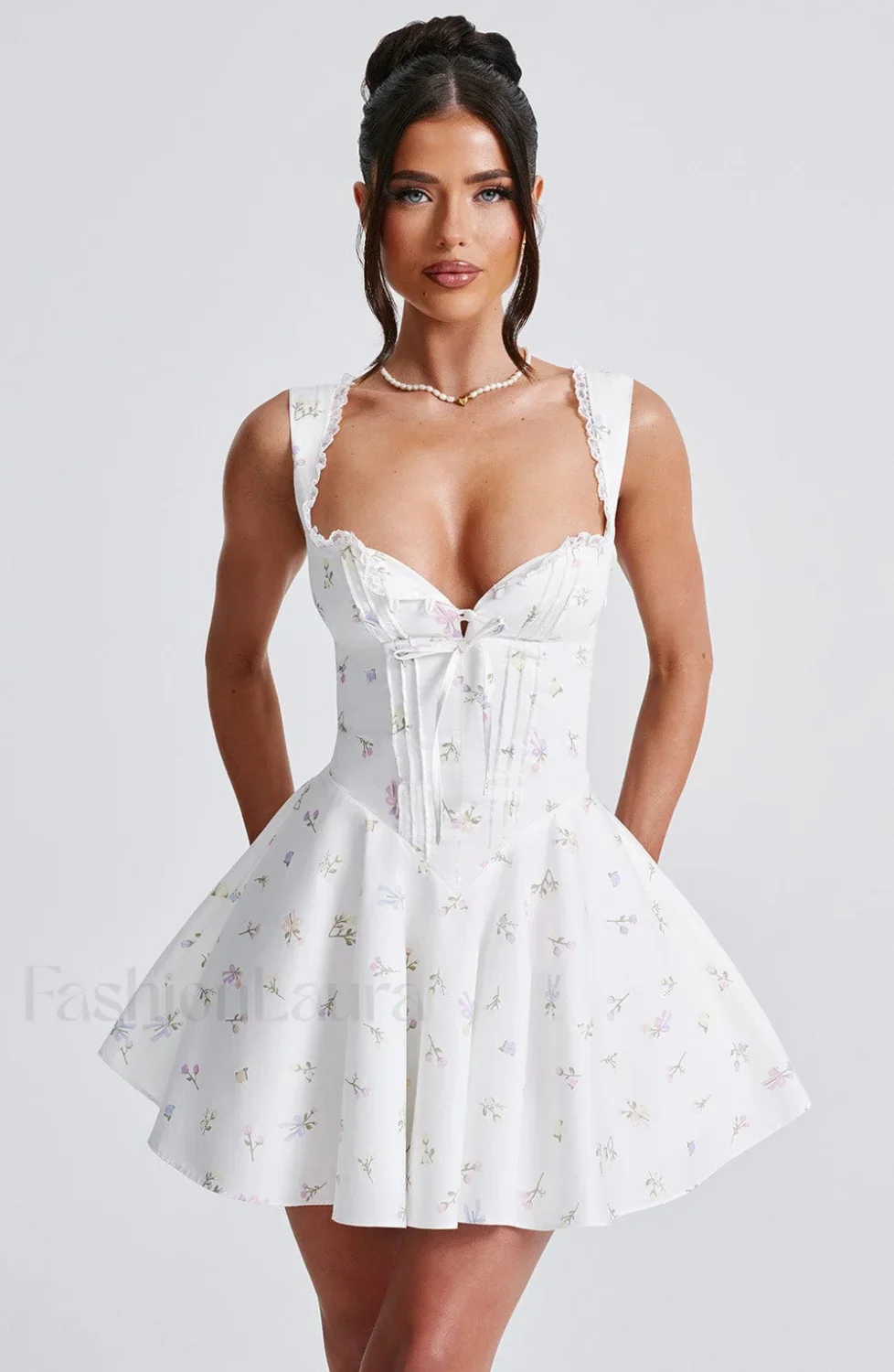 Antonella Mini Dress Trendy - Multi Floral Print - Image 8