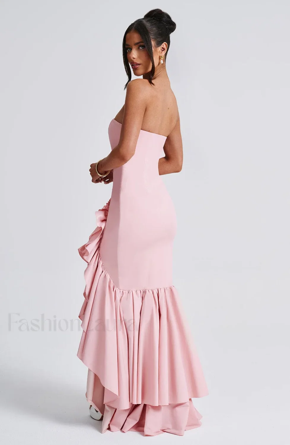 Angelina Maxi Graceful Dress - Blush - Image 11