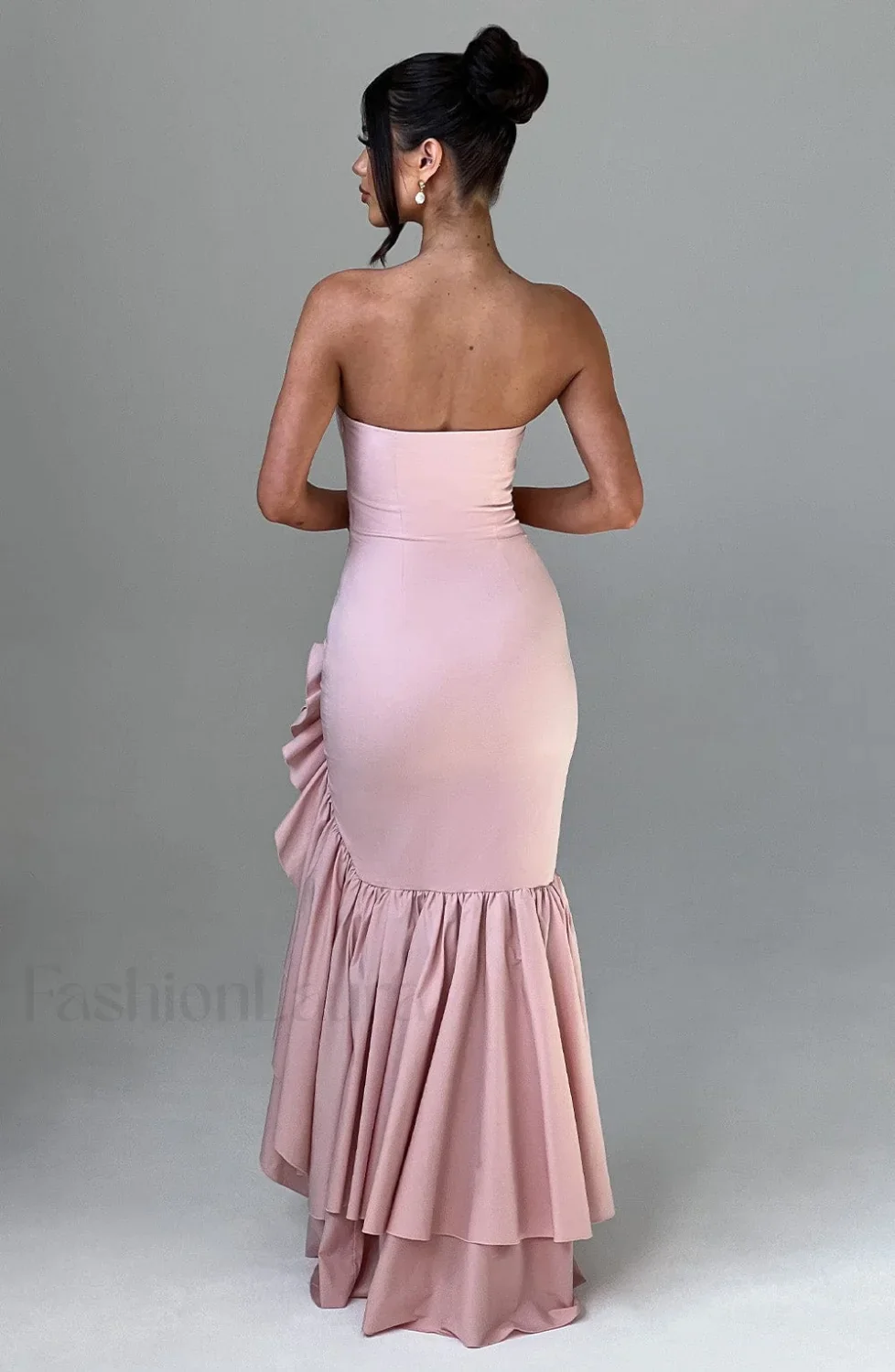 Angelina Maxi Graceful Dress - Blush - Image 13