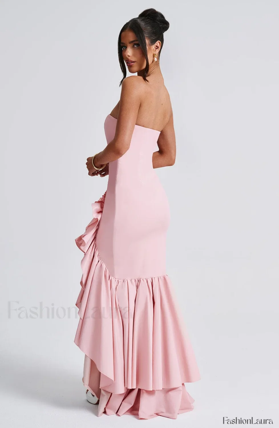 Angelina Maxi Graceful Dress - Blush - Image 19