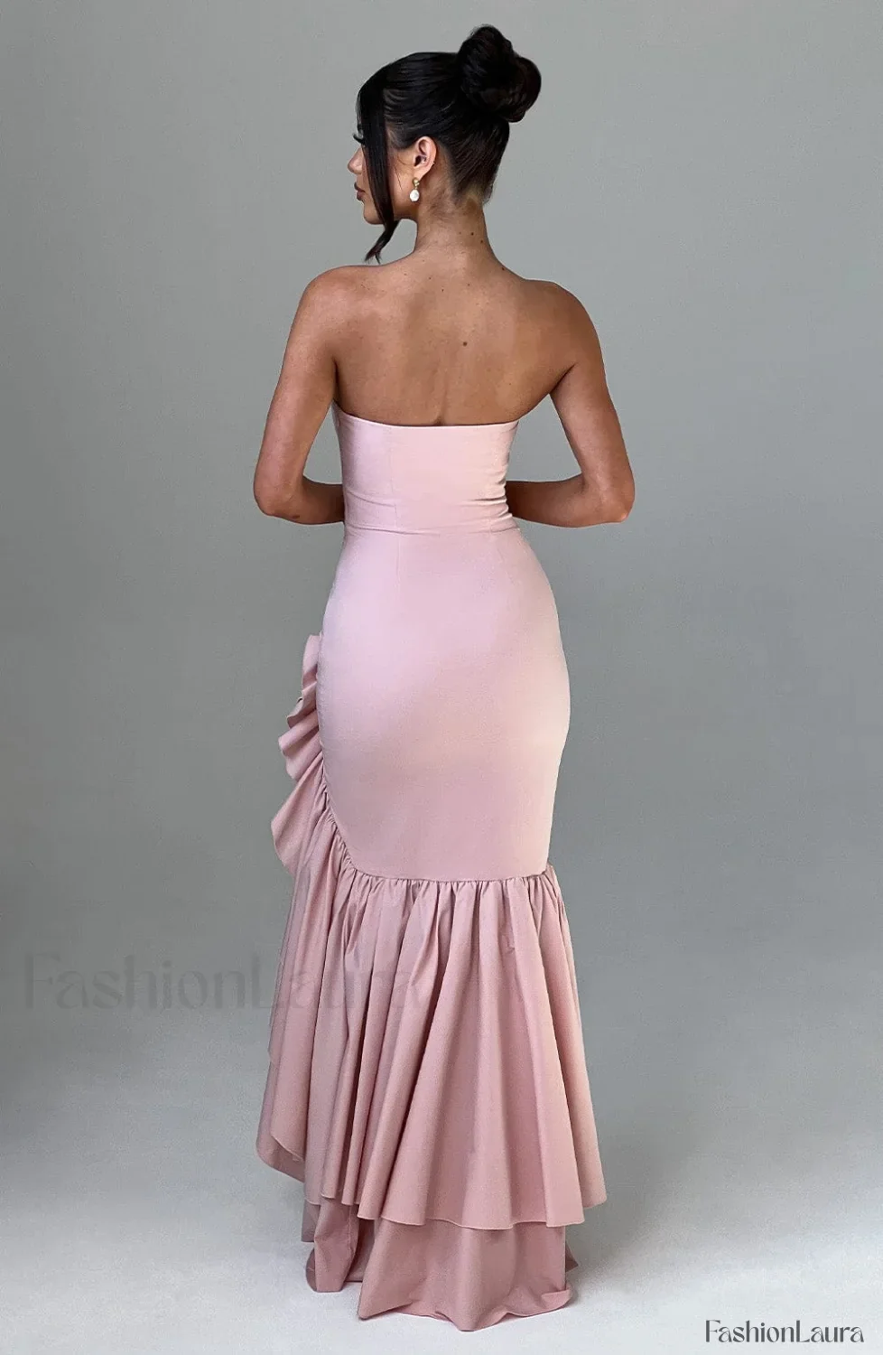 Angelina Maxi Graceful Dress - Blush - Image 21