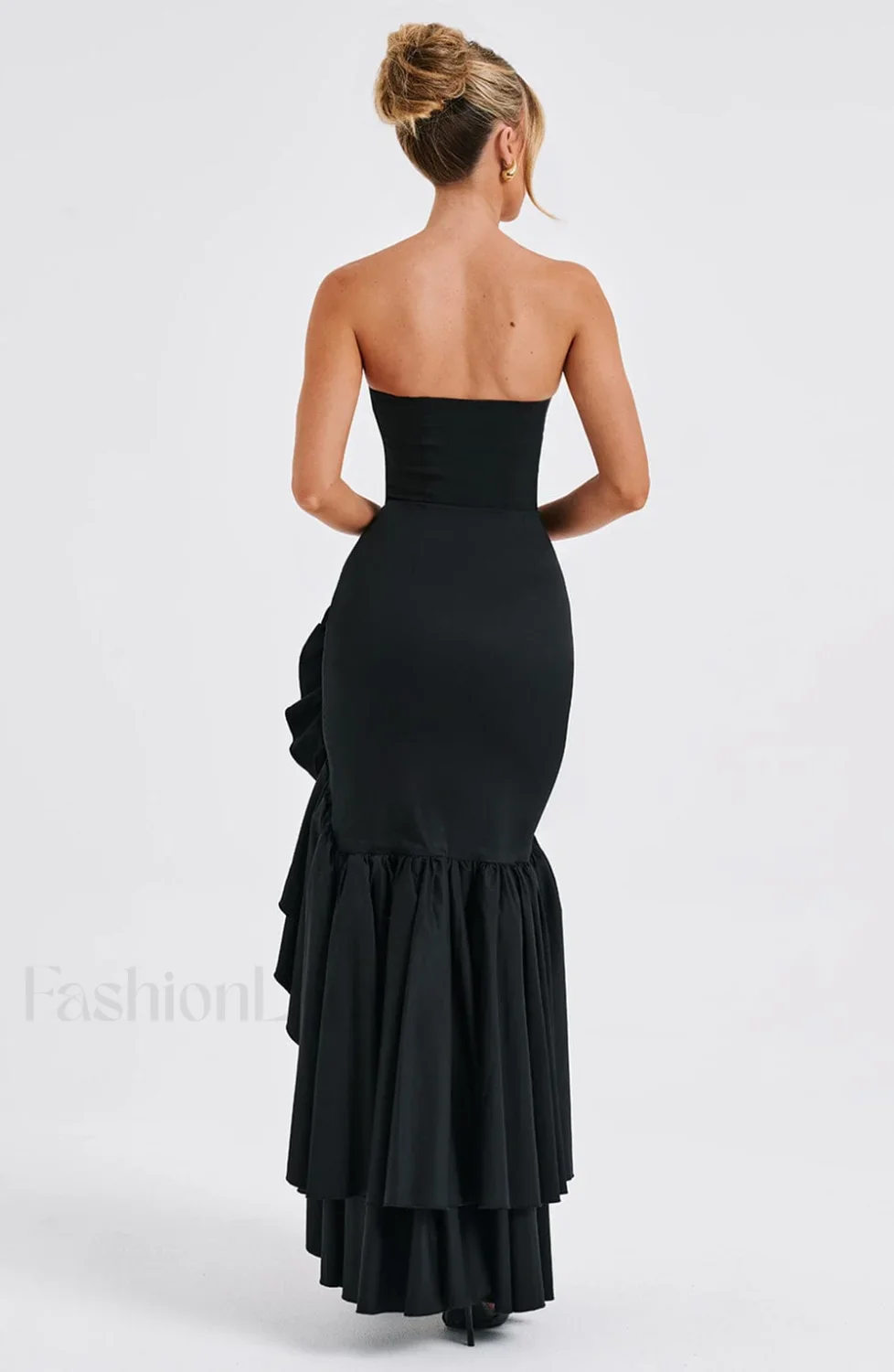 Angelina Maxi Graceful Dress - Black - Image 23