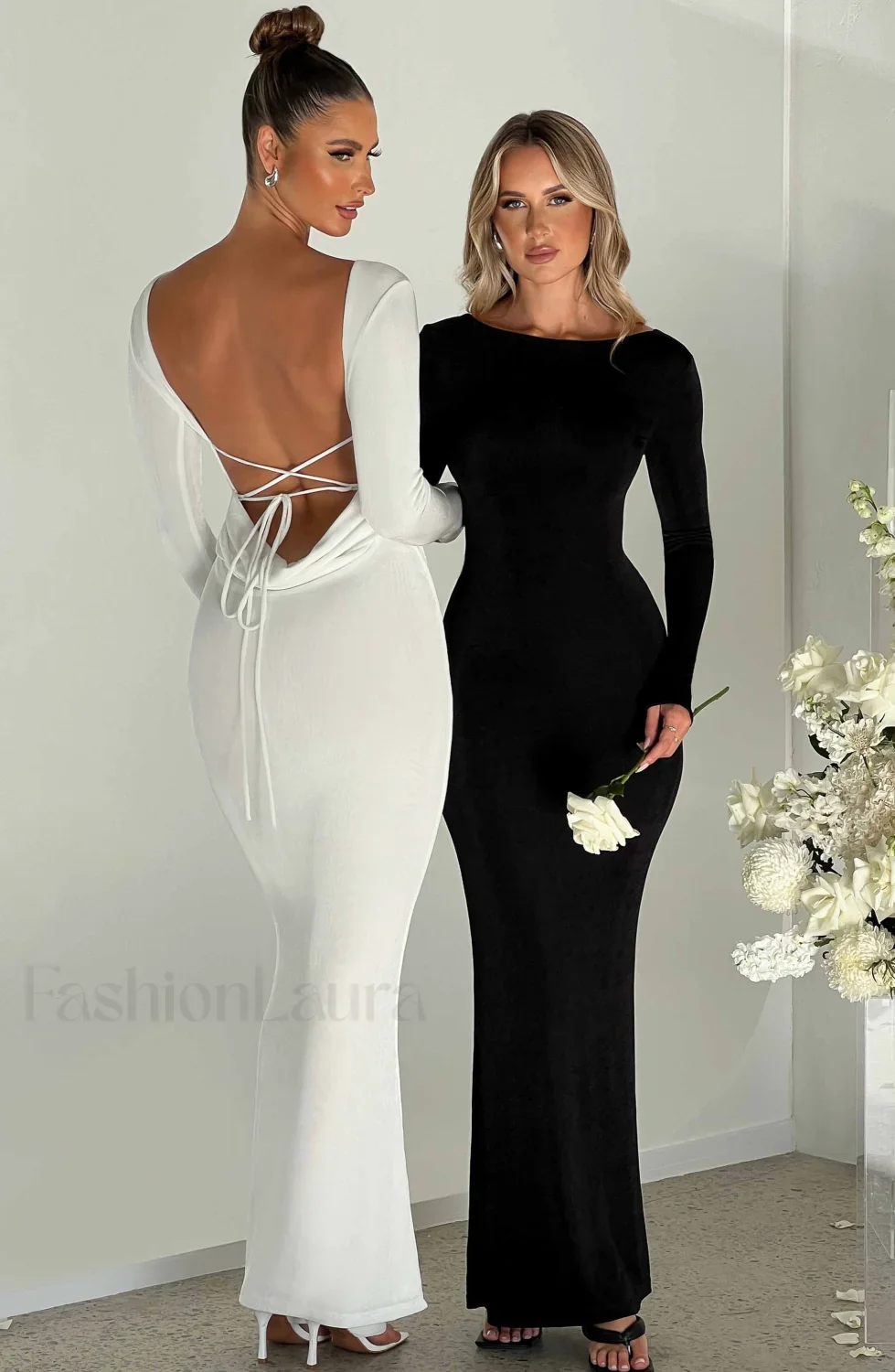Anastassia Maxi Graceful Dress - Black - Image 11