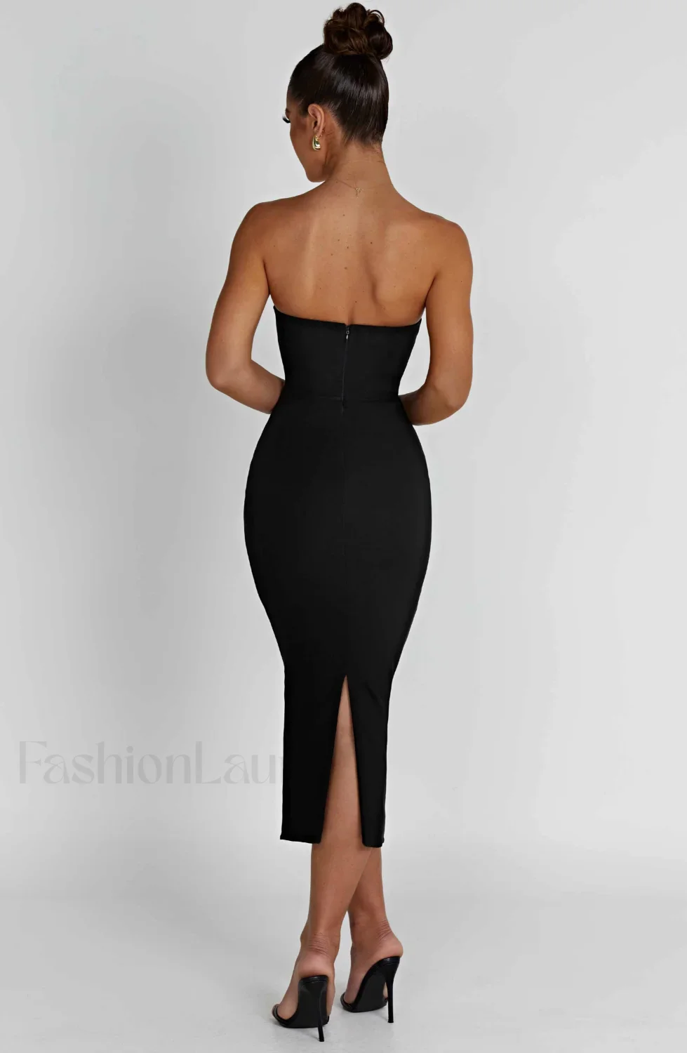 Amore Midi Graceful Dress - Black - Image 10