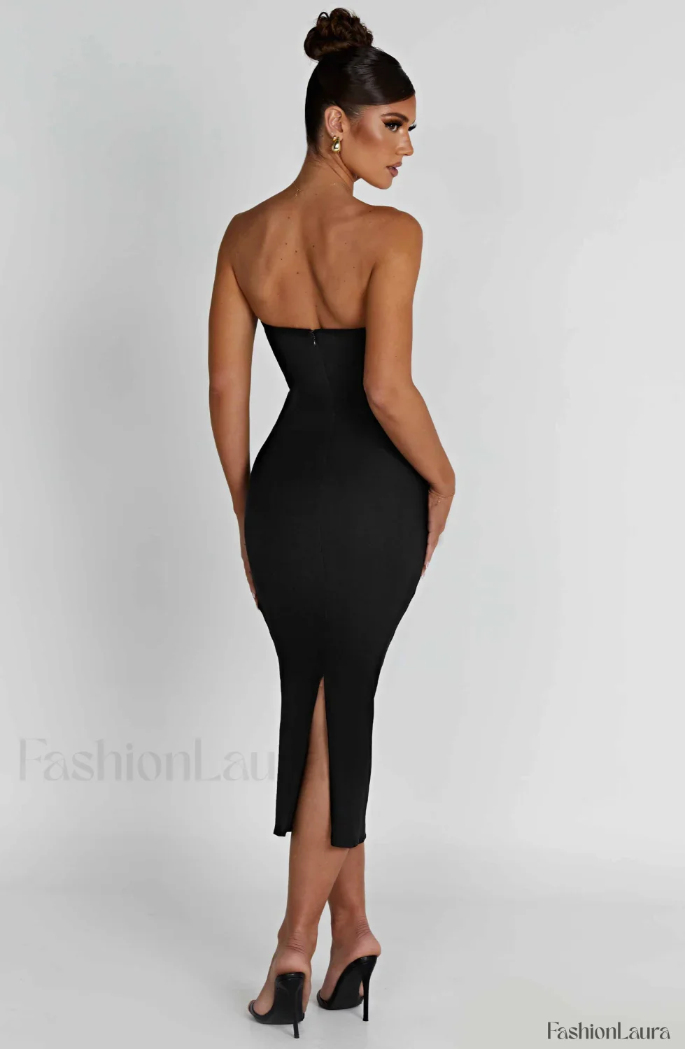 Amore Midi Graceful Dress - Black - Image 13
