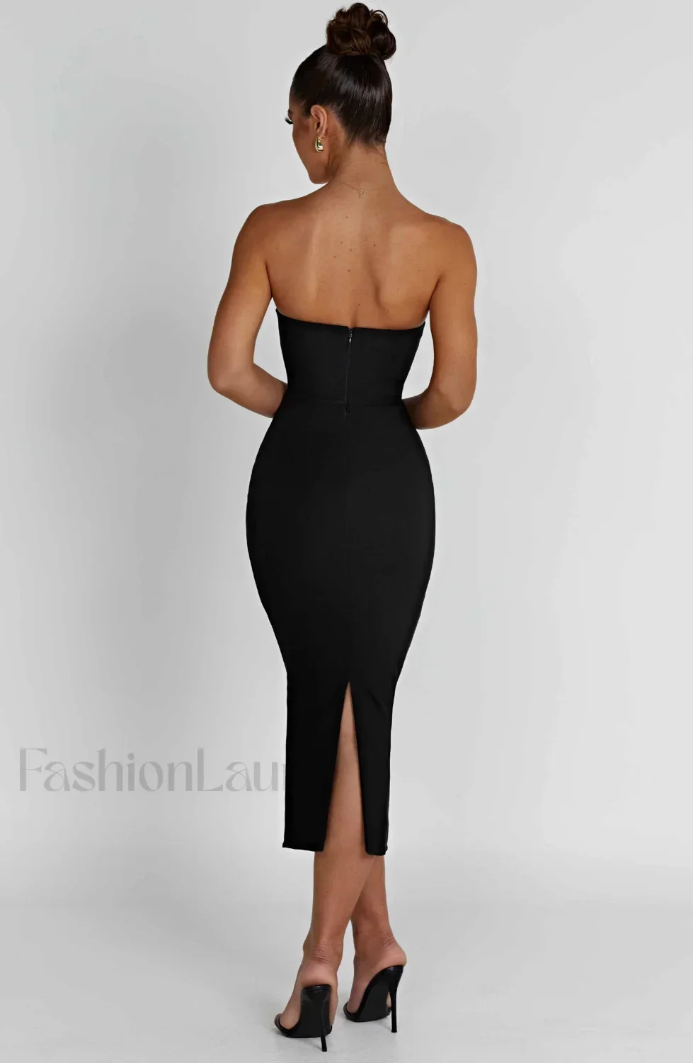 Amore Midi Graceful Dress - Black - Image 3
